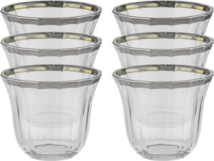 طقم فناجين قهوة سعودية زجاج السيف غاليري، 60 مل، 6 قطع - شفاف product image