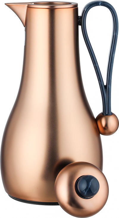 طقم ترامس غيم السيف غاليري، قطعتين، 1/1 لتر، حافظة داخلية زجاج، يد زرقاء - نحاسي product image 9