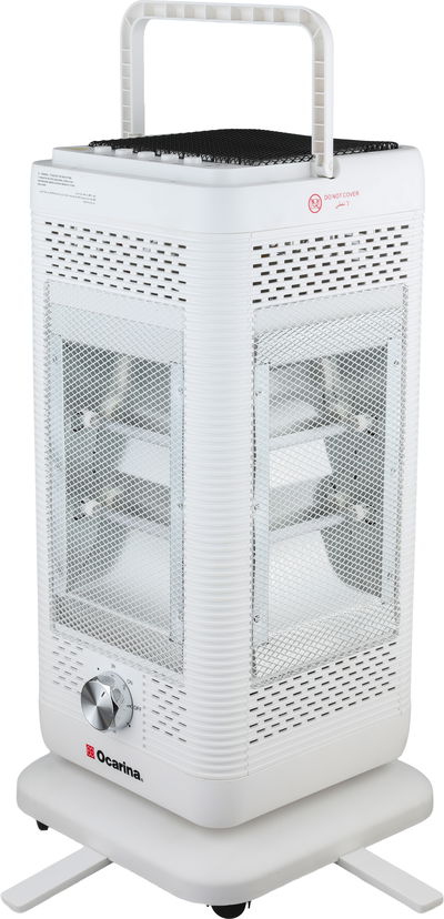 دفاية كهربائية كوراتز تاور، 2000 واط، خمس إتجاهات، عشر شمعات، 30x30x60 سم، OCRHTRUQ1860  - أبيض product image 2