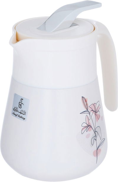 Al Saif Gallery thermos, 0.5 liters, steel inner container, steel outer shell - white product image 3
