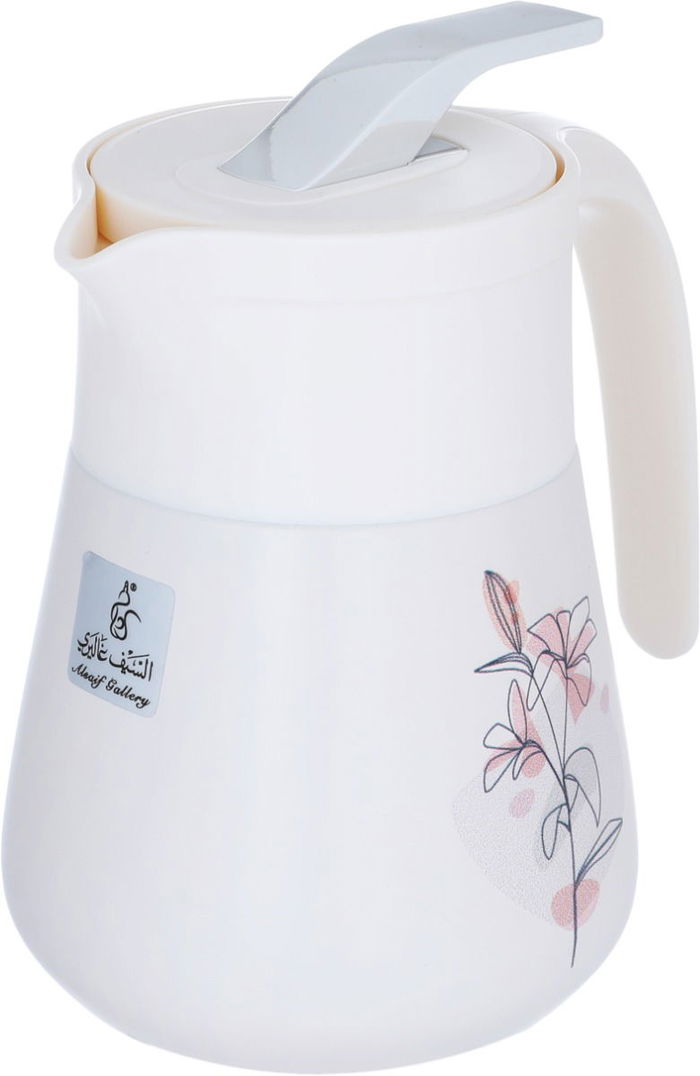 Al Saif Gallery thermos, 0.5 liters, steel inner container, steel outer shell - white product image 3