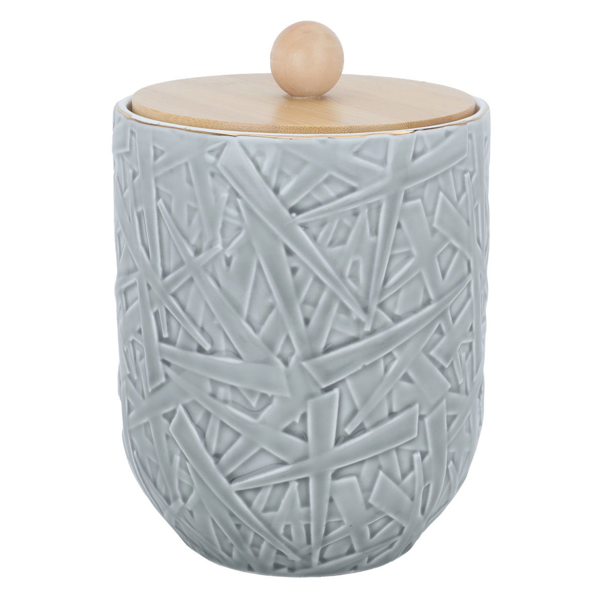 Al Saif Gallery porcelain box, round - grey product image