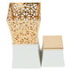 طقم مبخرة مع علبة بخور استيل السيف غاليري، 10x10x20 سم - ابيض ذهبي product image 1