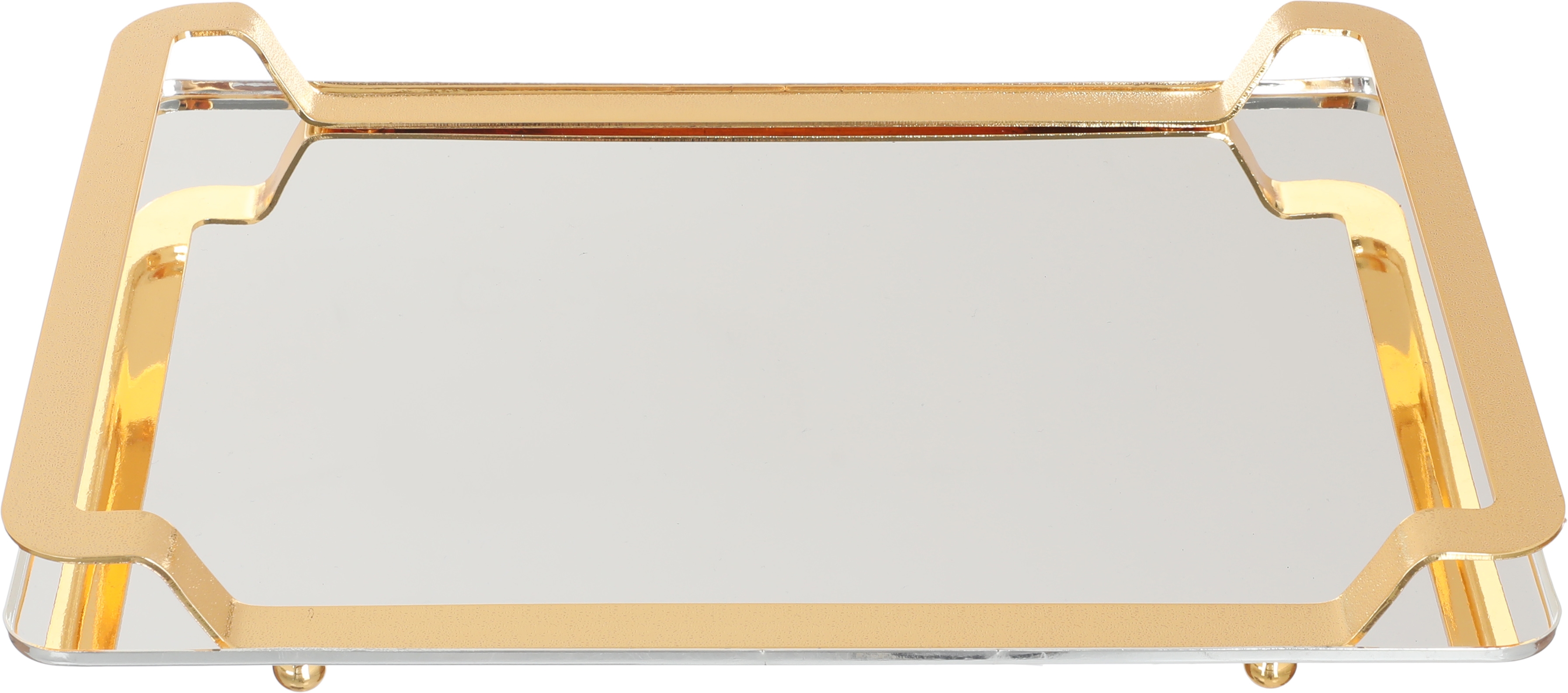 Tofariyah Steel Al Saif Gallery, 33.5 x 23.5 x 3.3 cm, medium, rectangular, gold edges with silver handle product image