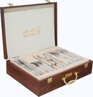 Alsaif Gallery Stainless Steel Cutlery Set, 78 Pieces - Silver product image