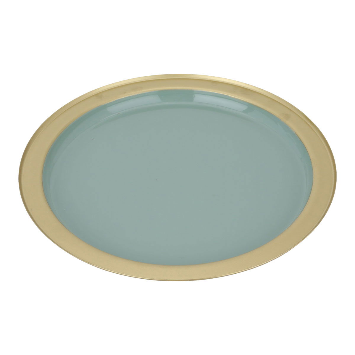 صحن تقديم حلا استيل السيف غاليري، 27.5x27.5x2 سم - اخضر ذهبي product image