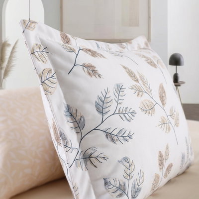 طقم لحاف ساليرنو مايكروفايبر، 240x260 سم، نفرين، 9 قطع - ابيض بيج product image 4