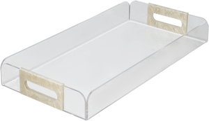 طقم طوفريات تقديم اكريلك السيف غاليري، قطعتين - شفاف كريمي product image 2