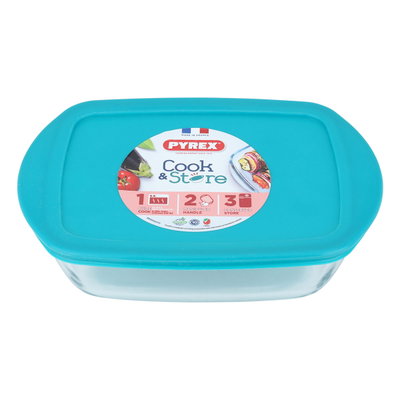 صينية فرن زجاج بغطاء بايركس، 23×15 سم، مستطيل، فرنسي - شفاف product image 3
