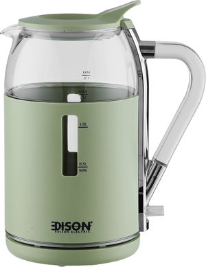 Edison Glass Electric Kettle, 2200 Watt, 1.5 Liter - Green product image