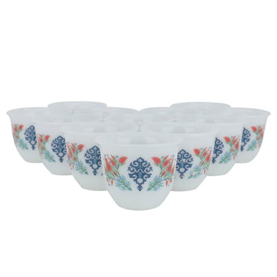 Al Saif Gallery porcelain Arabic coffee cups set, 6 pieces - white product image 1