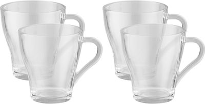 طقم اكواب شاي زجاج اكسلانت هاوس وير، 3 قطع، 300 مل - شفاف product image 1