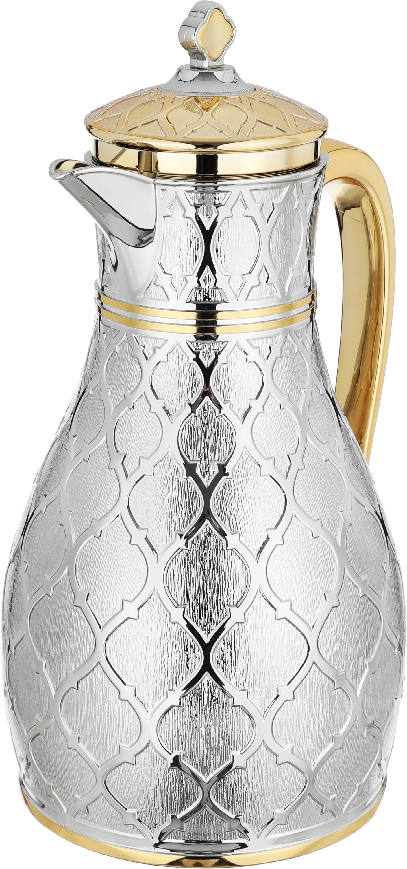 Al Saif Gallery Nahla Steel thermos Set, 1/0.75 Liter, 2 Pieces - Silver product image 3