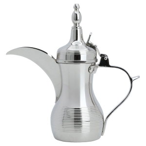 Al Saif Gallery Steel coffee Dallah, 25 x 7 x 16 cm, engraved - silver product image