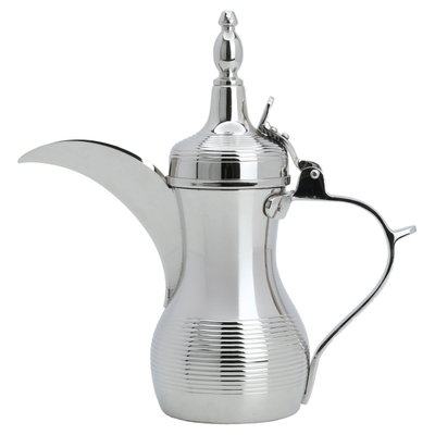 Al Saif Gallery Steel coffee Dallah, 25 x 7 x 16 cm, engraved - silver product image 1