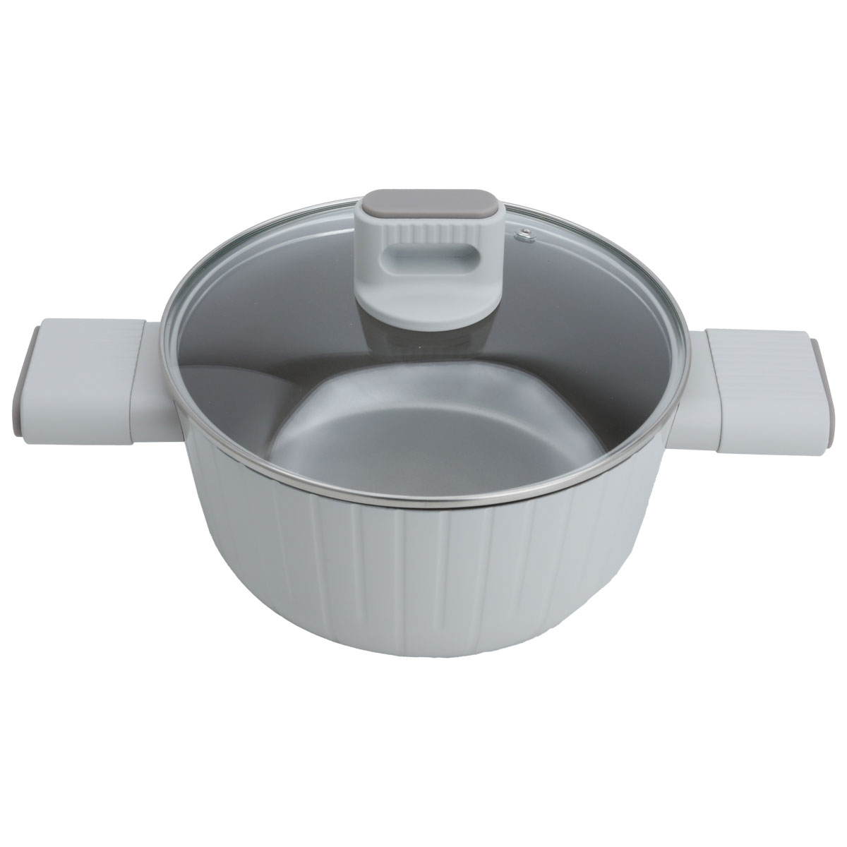 طقم قدور المونيوم بغطاء زجاج روبوست، 7 قطع - بيج product image 4
