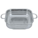 مصفى استيل السيف غاليري، مربع، بقاعدة، بيد، 21.8 سم - فضي product image 1
