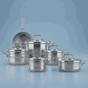 طقم قدور استرا 2 استيل كوركماز، 11قطعة - فضي product image