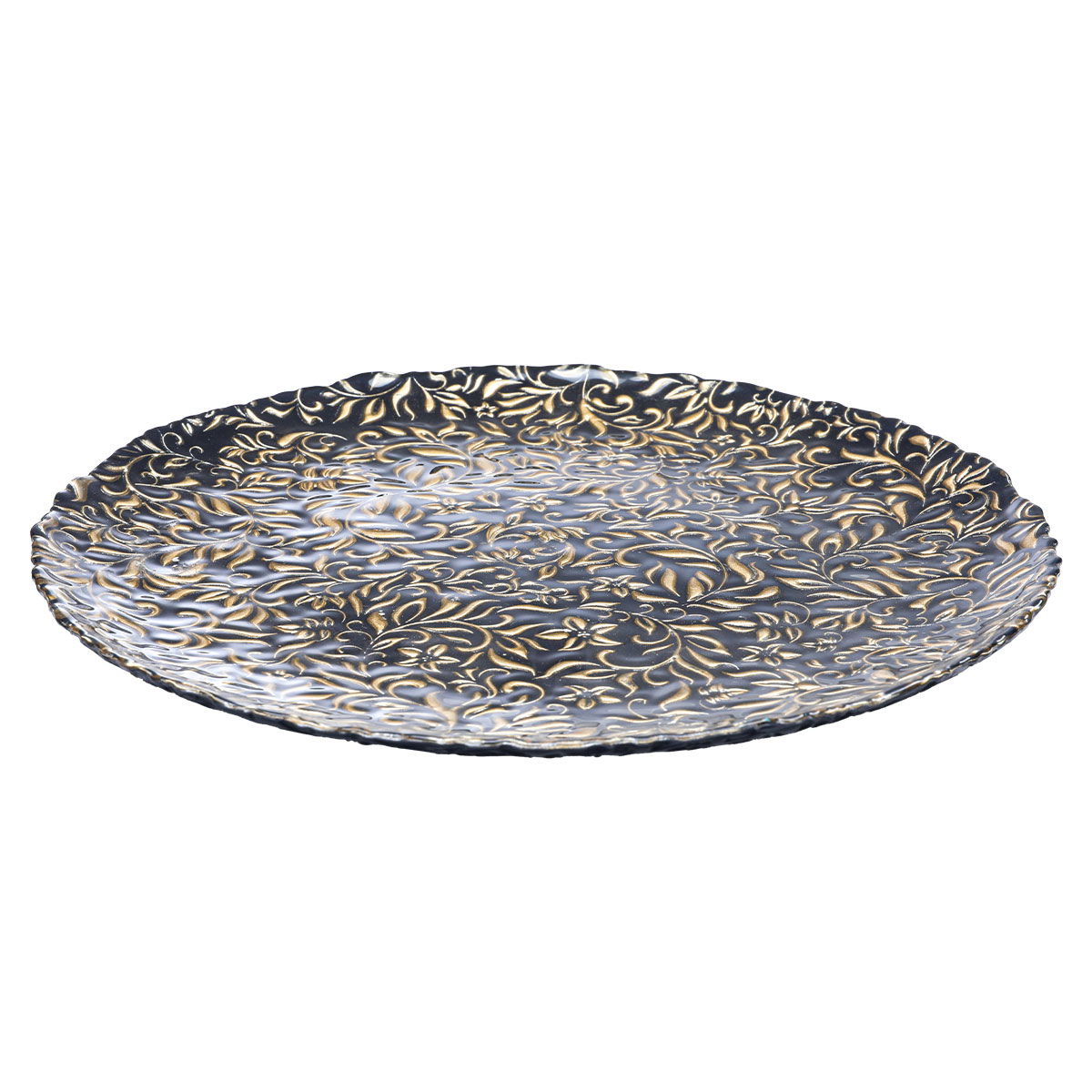 Al Saif Gallery Glass Serving Plate, 28X28X2 Cm - Black product image