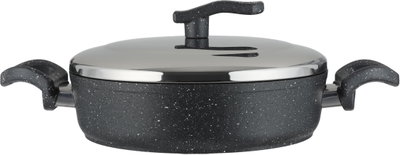طقم قدور جرانيت مستر كوك، 18 قطعة، غطاء ستانلس ستيل - رمادي غامق product image 7