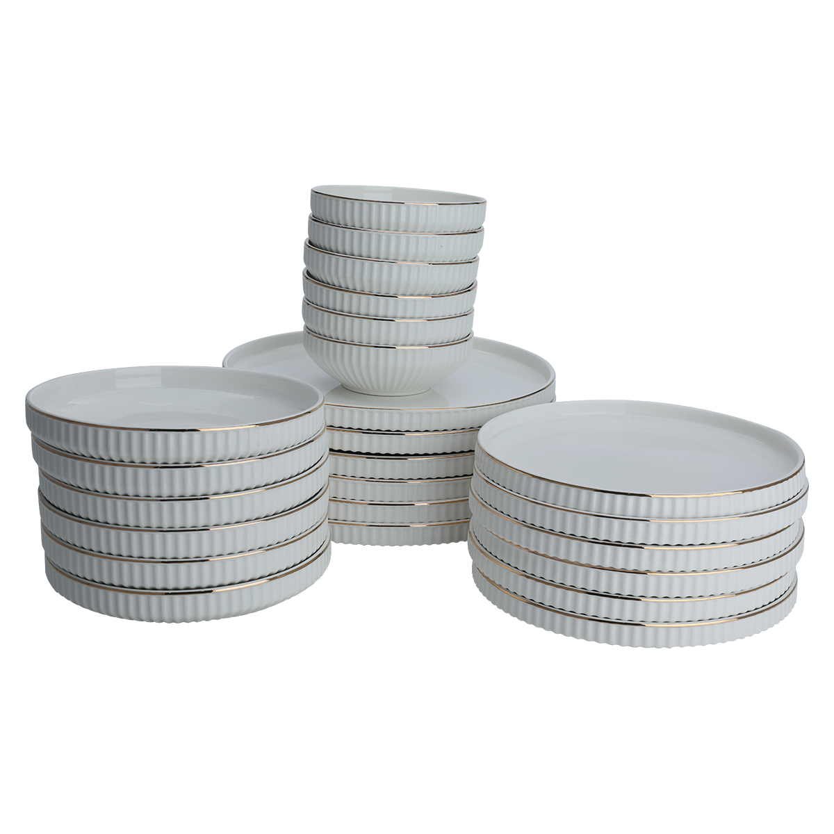 طقم سفرة بورسلان السيف غاليري، 24 قطعة - ابيض product image