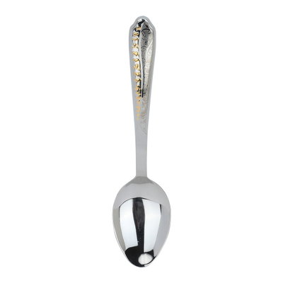 Al Saif Gallery steel serving spoon, 4 inches, gilded, small - silver product image 3