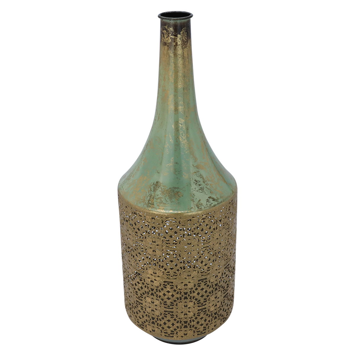 Steel Al Saif Gallery masterpiece vase, 22x5x62 cm - gold product image 4