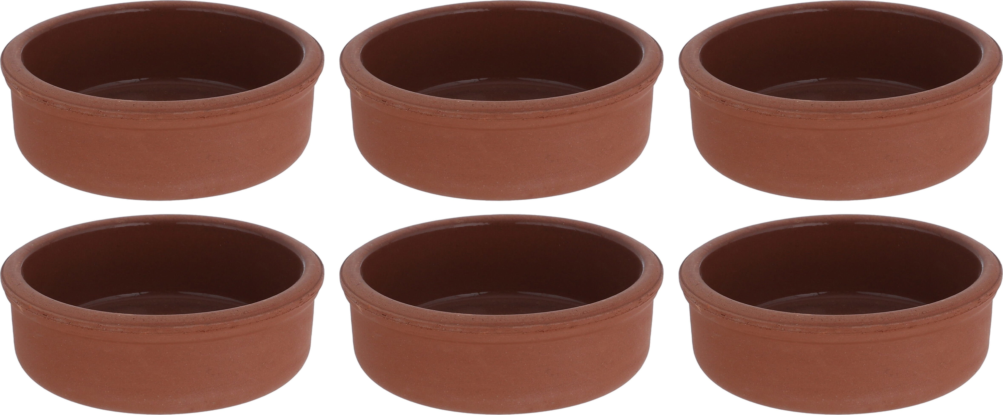 طقم زبدية فخار السيف غاليري، 6 قطع - بني product image