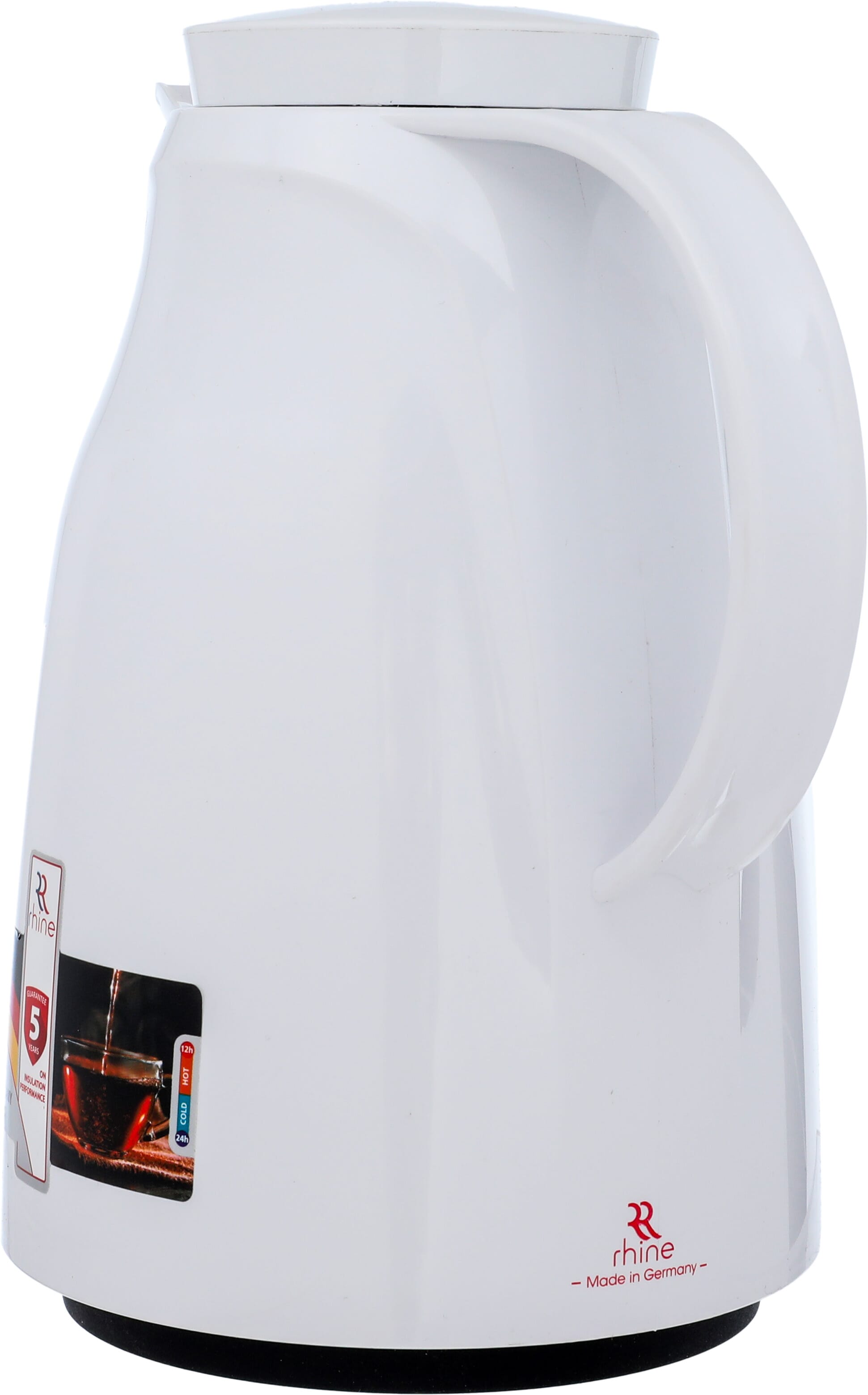 Rhinestone thermos, 1.5 liters, thermal glass inner container, plastic outer shell - white product image 3