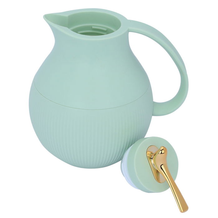 Al Saif Gallery Royal 6 glass thermos , 950 ml, plastic outer shell - light green product image 3