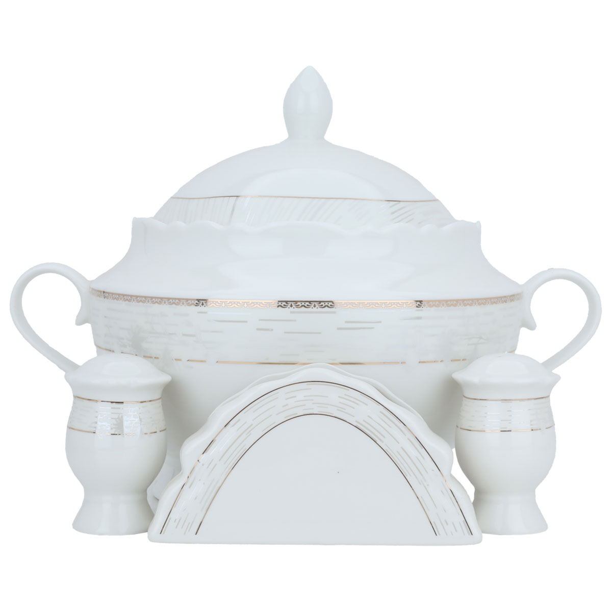 طقم سفرة بورسلان السيف غاليري، 65 قطعة، دائري - أبيض product image 5