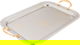 Al Saif Gallery steel topper set, 51x37x2.7 / 44x32x2.7 / 36x26x2.7 cm, golden handle, 3 pieces - silver product image 3