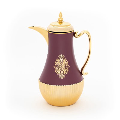 طقم ترامس نورسين السيف غاليري، 1 / 0.75 لتر، 2 قطعة، حافظة داخلية زجاج حراري - عنابي ذهبي product image 2