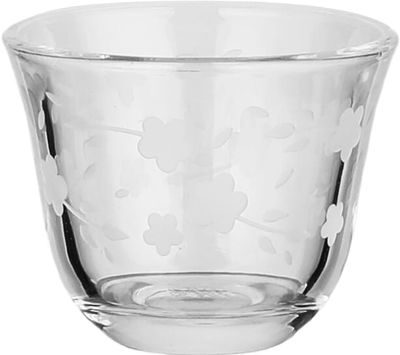 طقم تقديم فناجين وبيالات زجاج السيف غاليري، 18 قطعة، صحون استيل، 12 سم، مشجر - شفاف فضي product image 3