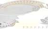Al Saif Gallery porcelain dessert stand, 15 x 15 x 10 cm, circular, golden circle pattern - white product image 1