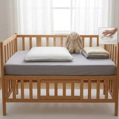 Fun Moment Baby Sleeping Pillow, Soft Surface Layer, Breathable Layer - Silver product image 3