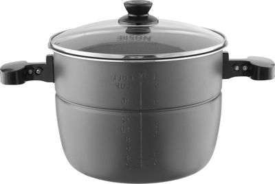 قدر ضغط كهربائي إديسون الذكي، وعاء داخلي جرانيت، 1200 واط، 8 لتر، 11 وظيفة طبخ، GT802-M16 - فضي اسود product image 3