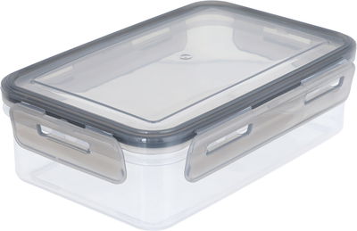 Al Saif Gallery Plastic Food Container with Lid, 1 Liter, 20x14x6 cm, Rectangle - Gray product image 2