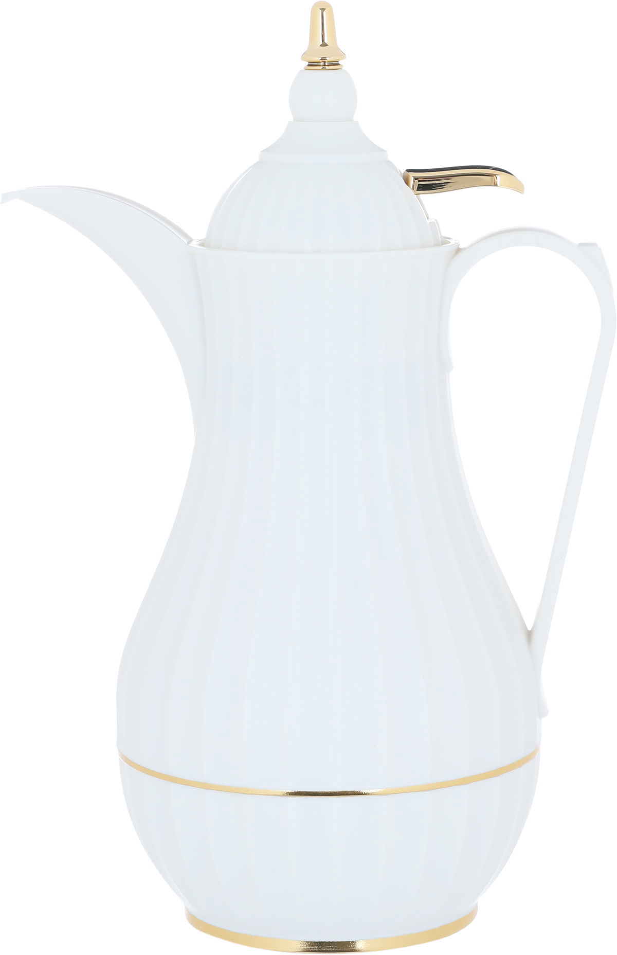 Al Saif Gallery Tamim Dallah-shaped thermos , 0.60 liters, thermal glass inner container, plastic outer shell - beige product image