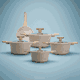 Neoclean Titanium Granite Cookware Set, 9 Pieces - Beige product image 1