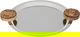 Tofaria Al Saif Gallery Steel Presentation, 3.5 x 36 x 29 cm, Round, Brown Hand - Silver product image 1