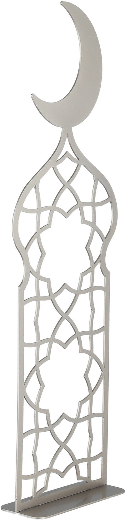 إستاند زينة بنقش إسلامي استيل، 12.3x4.5x40 سم - بيج product image 3