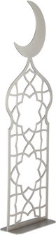 إستاند زينة بنقش إسلامي استيل، 12.3x4.5x40 سم - بيج product image 3