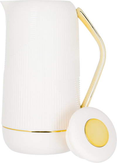 Glory Rawaa thermos, 1 liter, thermal glass inner container, plastic outer shell - white product image 4