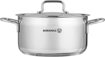طقم قدور ستانلس استيل كوركماز الفا، 14 قطعة - فضي product image 4