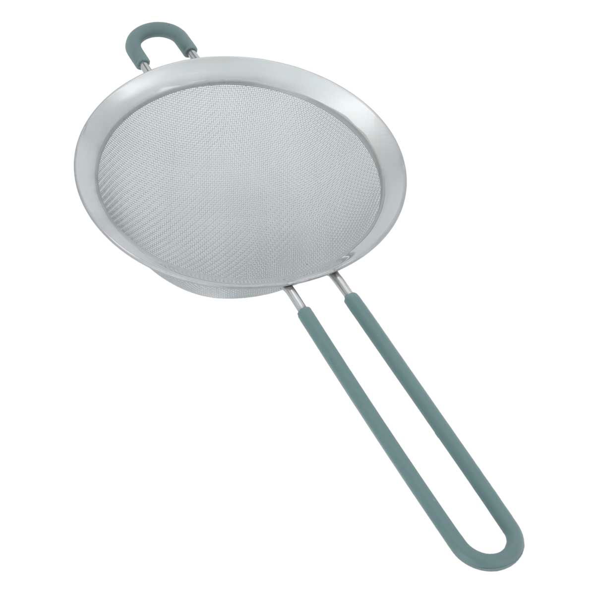 Al Saif Gallery Steel Strainer, 14 Cm, With Silicone Handle - Green product image