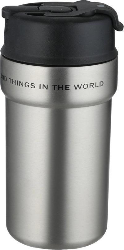 Al Saif Gallery Stainless Steel Insulated Mug, 550ml, Plastic Lid - Silver Black product image 3