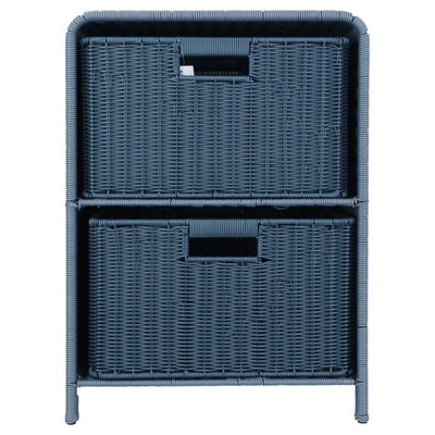 Al Saif Gallery Wicker Wardrobe, 42X32X58 Cm - Blue product image 2
