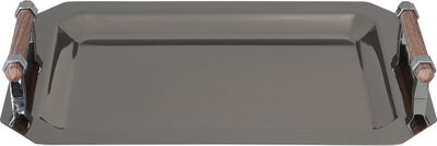 طقم طوفريات ستانلس استيل السيف غاليري، 3 قطع، مستطيل، يد خشبي- أسود لامع product image 3