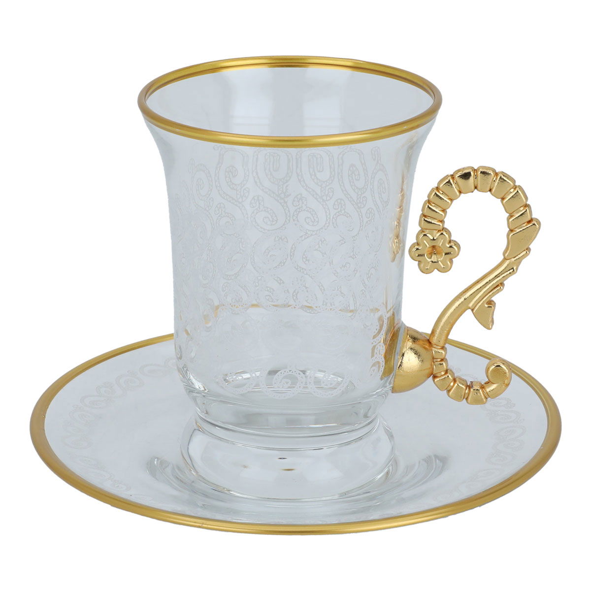 Al Saif Gallery crystal set, 75 pieces, white-transparent pattern product image 2